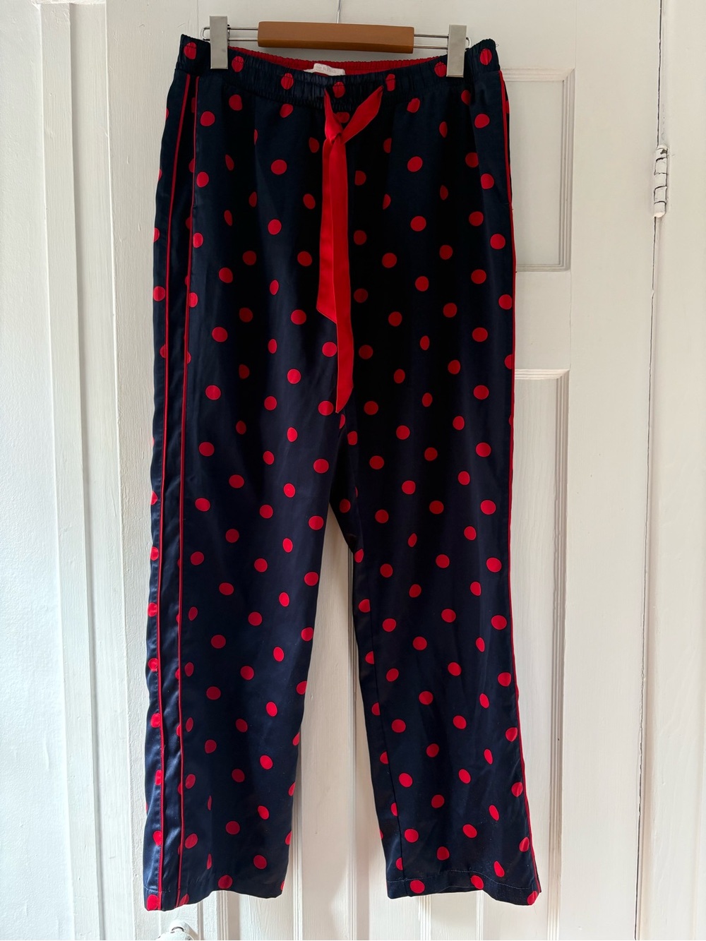 Abercrombie & Fitch Navy Joggers with Red Polka Dots